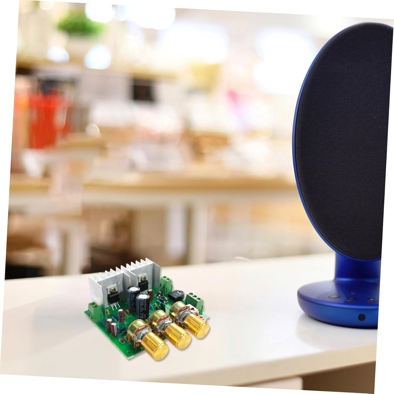 PAMINGONO Stereo Amplifier Board Power Amp Module DIY Kit with Gold Knob for Audio System Audio Enthusiasts Home Speaker Assembly image number 2