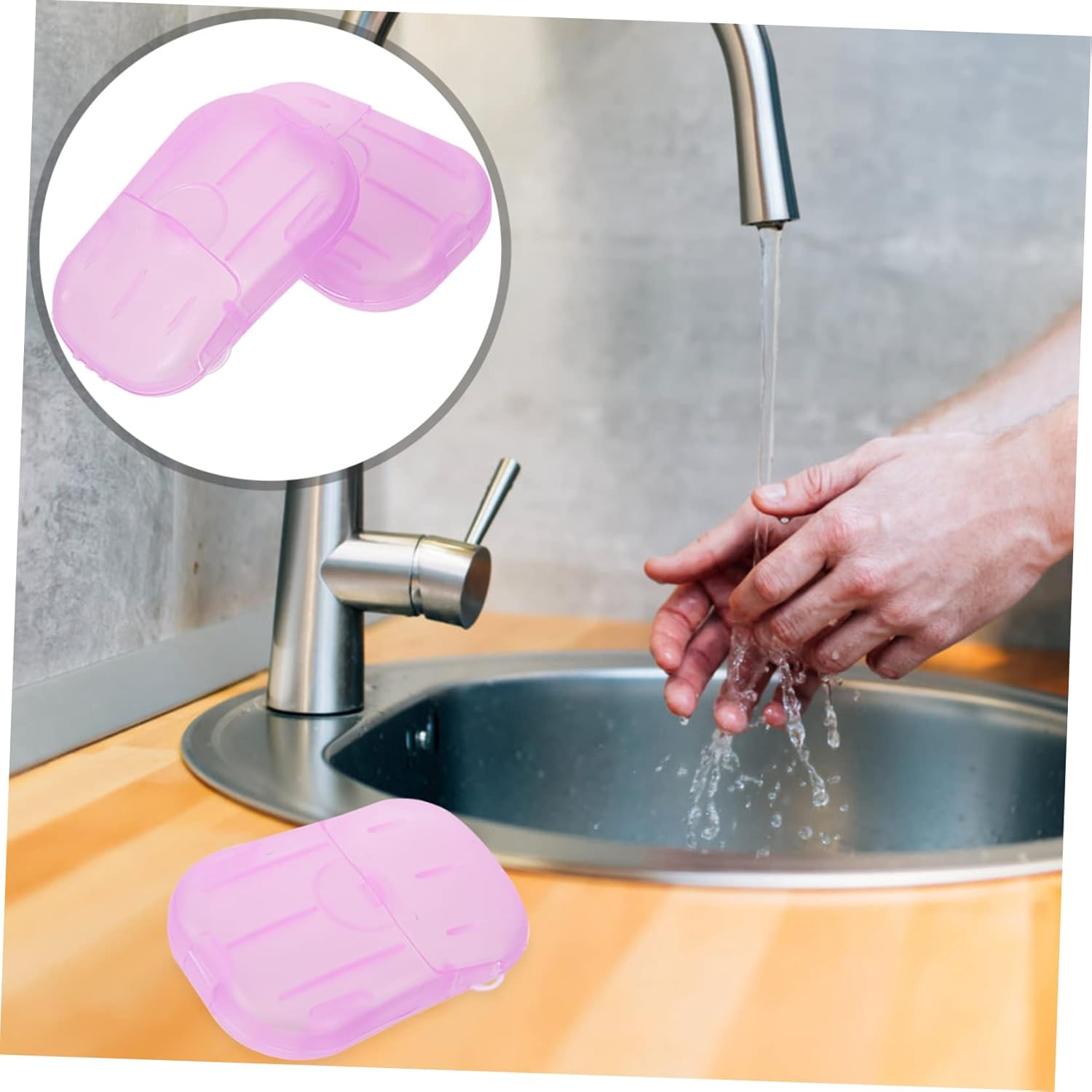 UTHCLO Portable Travel Soap 20 Pcs Soap Sheets Material Odorless for Hotel Travel image number 6