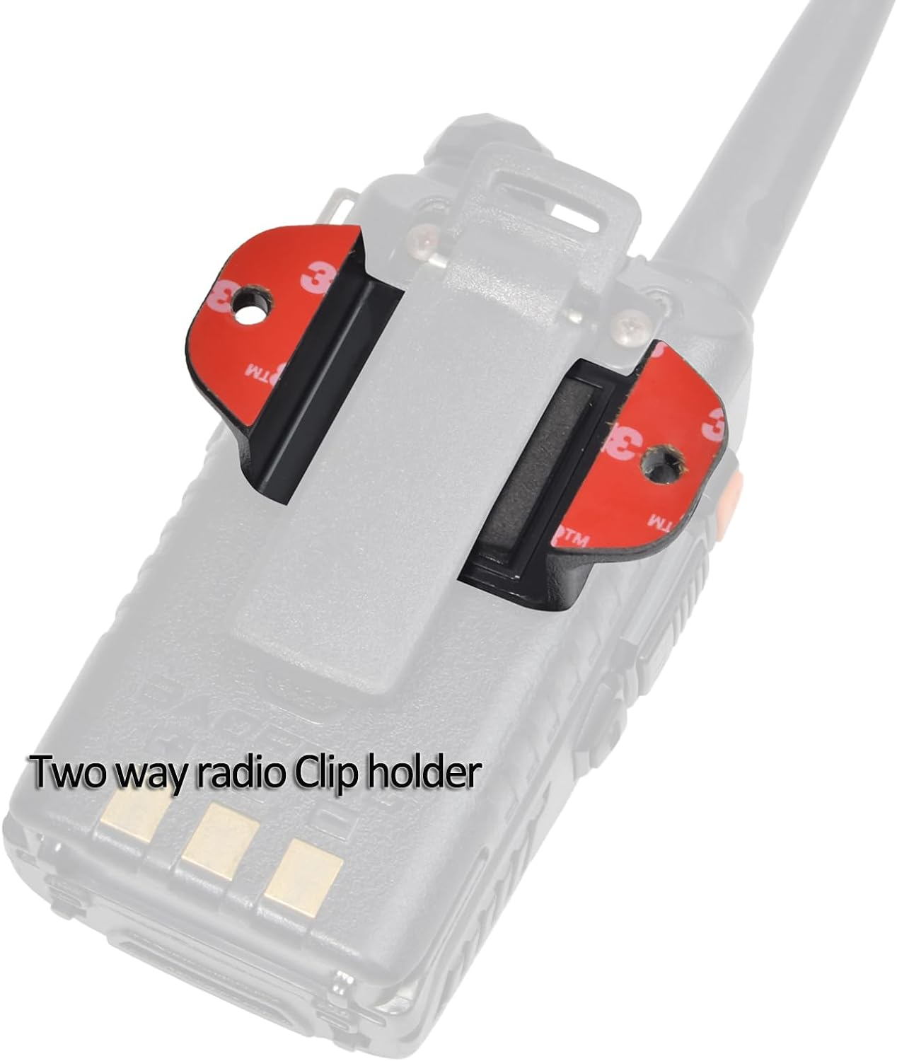 HYS Walkie Talkie Single Side Car Mount Kit with Screws for Handheld CB & VHF UHF Two-Way Radio with Belt Clip (Pack of 4) image number 2