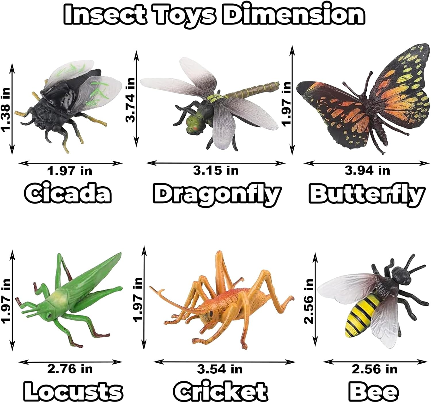 Realistic Insects and Bugs Toy for Kids, 12Pcs Large Plastic Insects Figure Bugs Figurine Set for Kids Children with Ant Ladybug Bee Butterfly Scorpion Spider Mantis, Pet Toys Halloween Party Favors image number 1