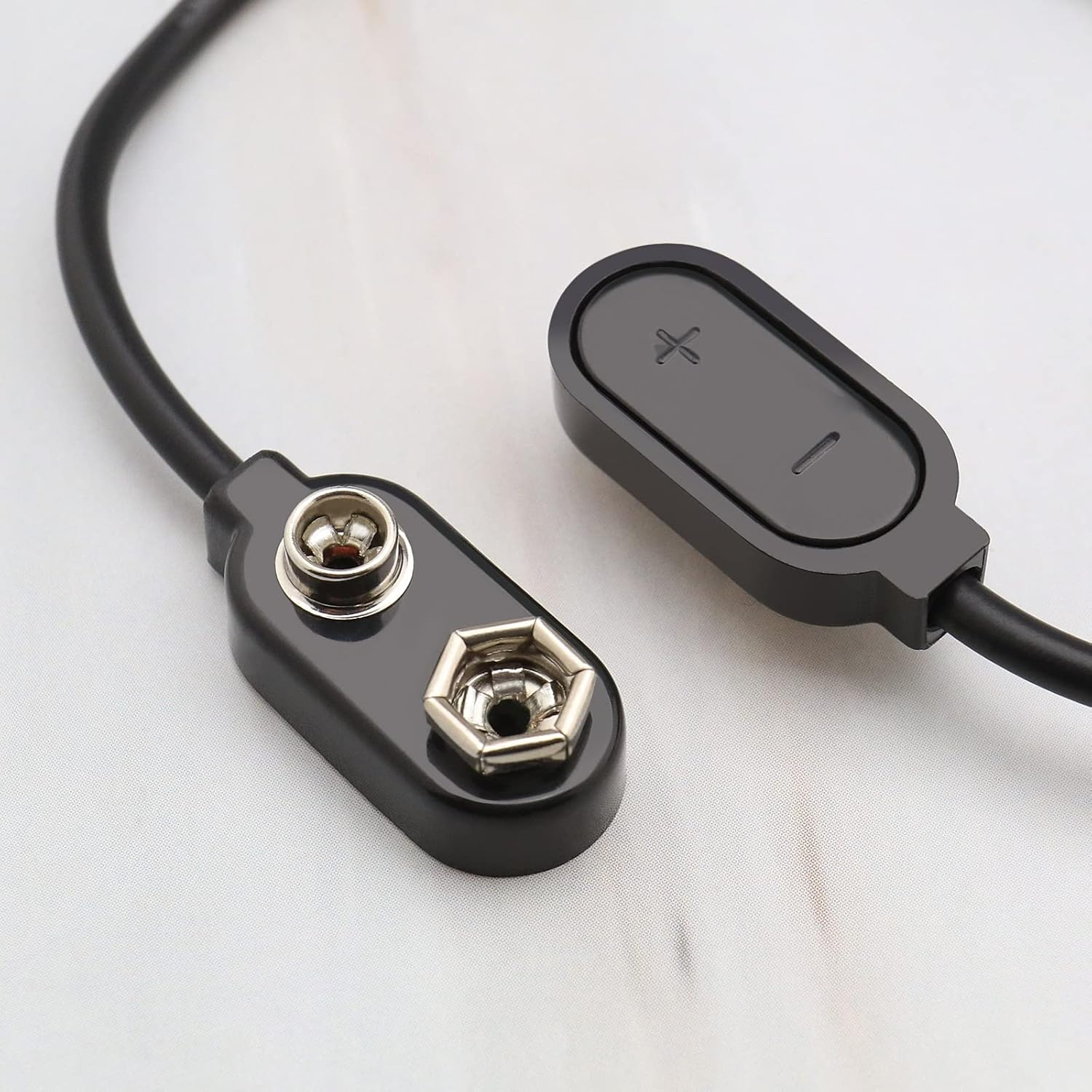 Ecsing 3Pcs 9V Battery Clip Converter Cable 5.5Mm 2.1Mm Male Plug 9 Volt Power Supply Cable Snap Connector for Guitar Effect Pedal image number 2