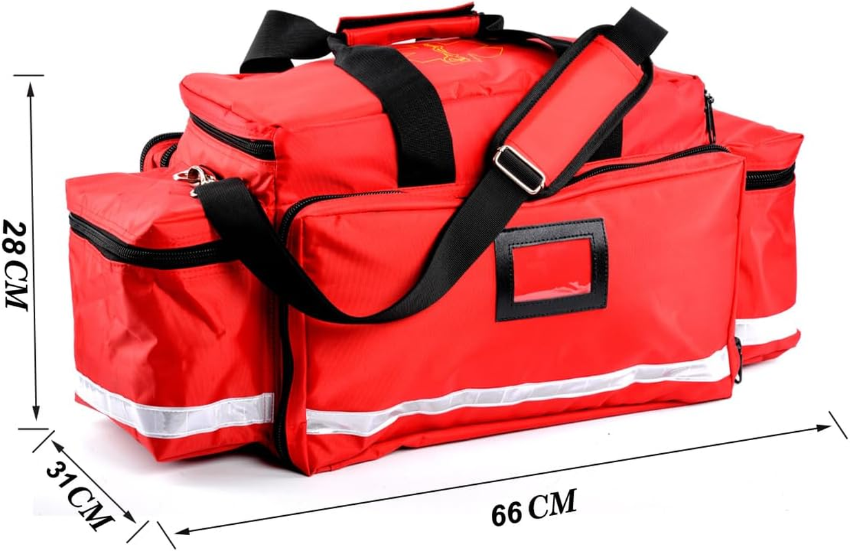 Aurelius Large Capacity First Aid Responder Bag Empty EMT Trauma Bag,Emergency Supplies Not Included (Longer) image number 3