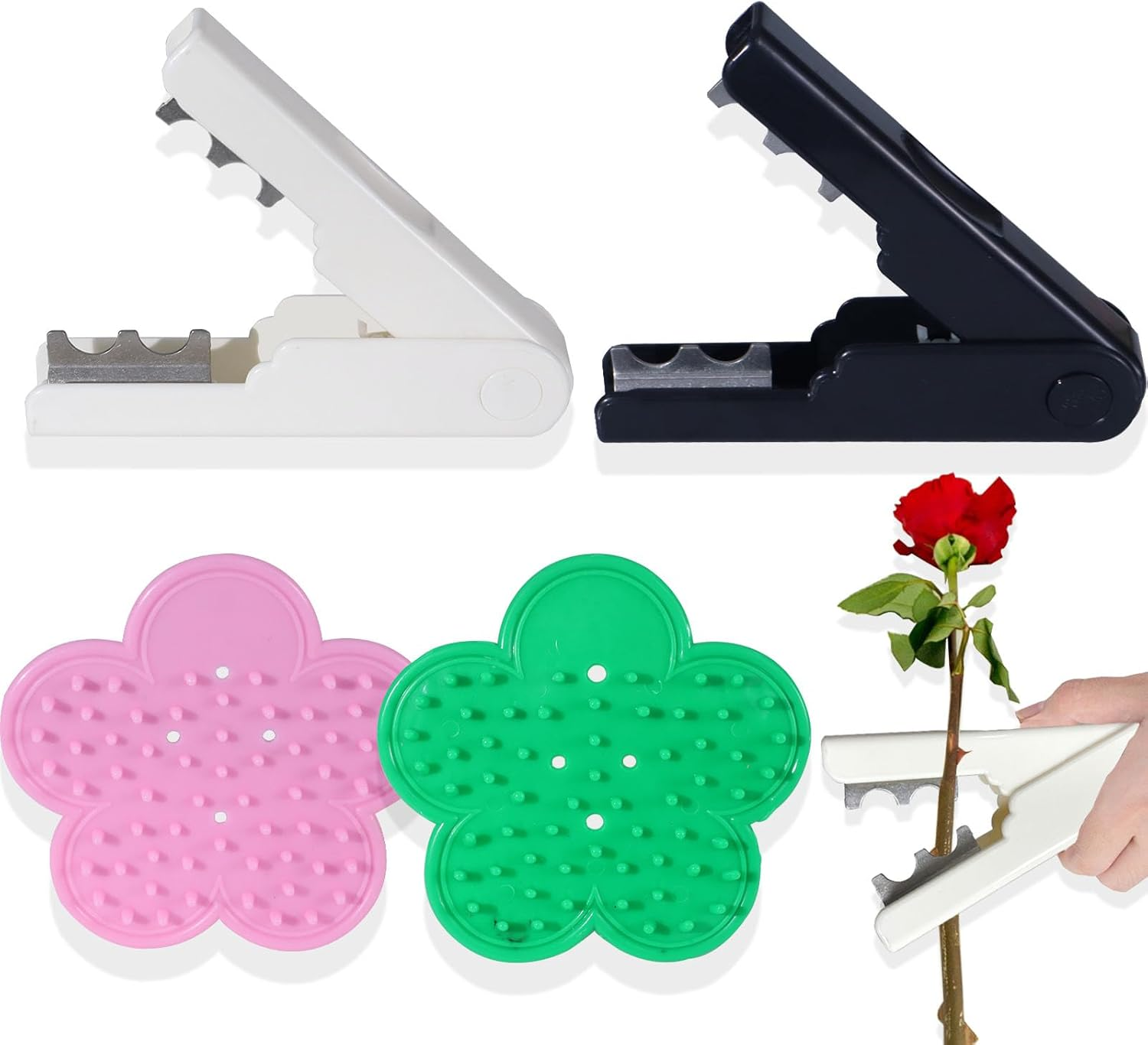 4Pcs Rose Thorn Stripper Remover Tool, Flower Stem Cutter Trimmer Rose Stem Thorn Stripper Leaf Removal Tools image number 4