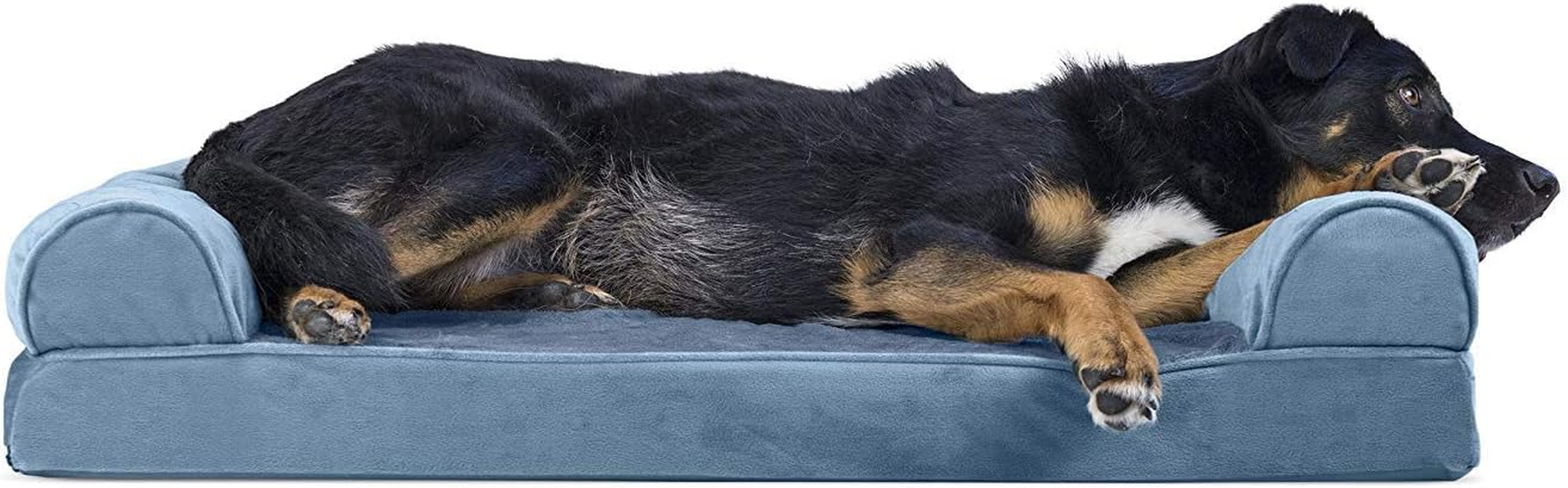 Furhaven Water-Resistant Cooling Gel Dog Bed for Medium/Small Dogs W/Removable Washable Cover, for Dogs up to 35 Lbs - Indoor/Outdoor Logo Print Oxford Polycanvas Mattress - Deep Lagoon, Medium