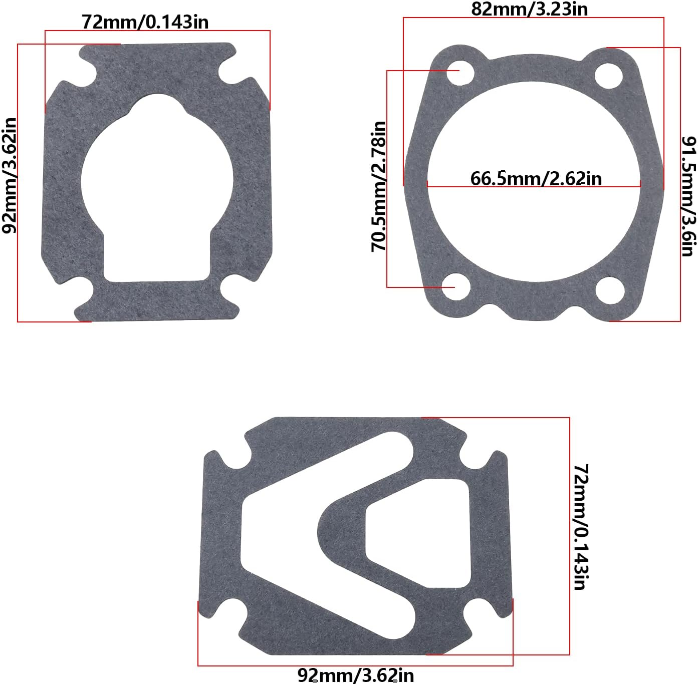 3 Set of Air Compressor Valve Plate Pad Kit Cylinder Head Plate Sealing Gasket Replacement for Home Automotive Industry image number 1