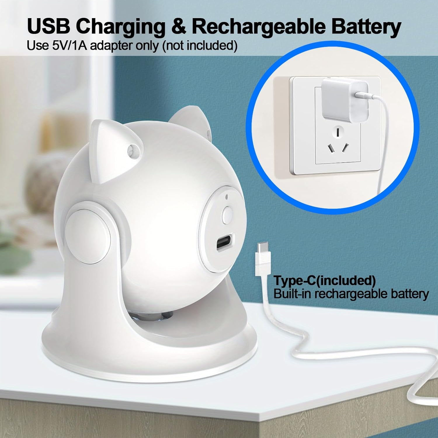 PAWCHIE Cat Laser Toy,Automatic Cat Toys with 3 Speed Modes,Usb Rechargeable Interactive Cat Toys for Cat Exercise/Play/Chase (Trajectory Cat Laser Toy) image number 2