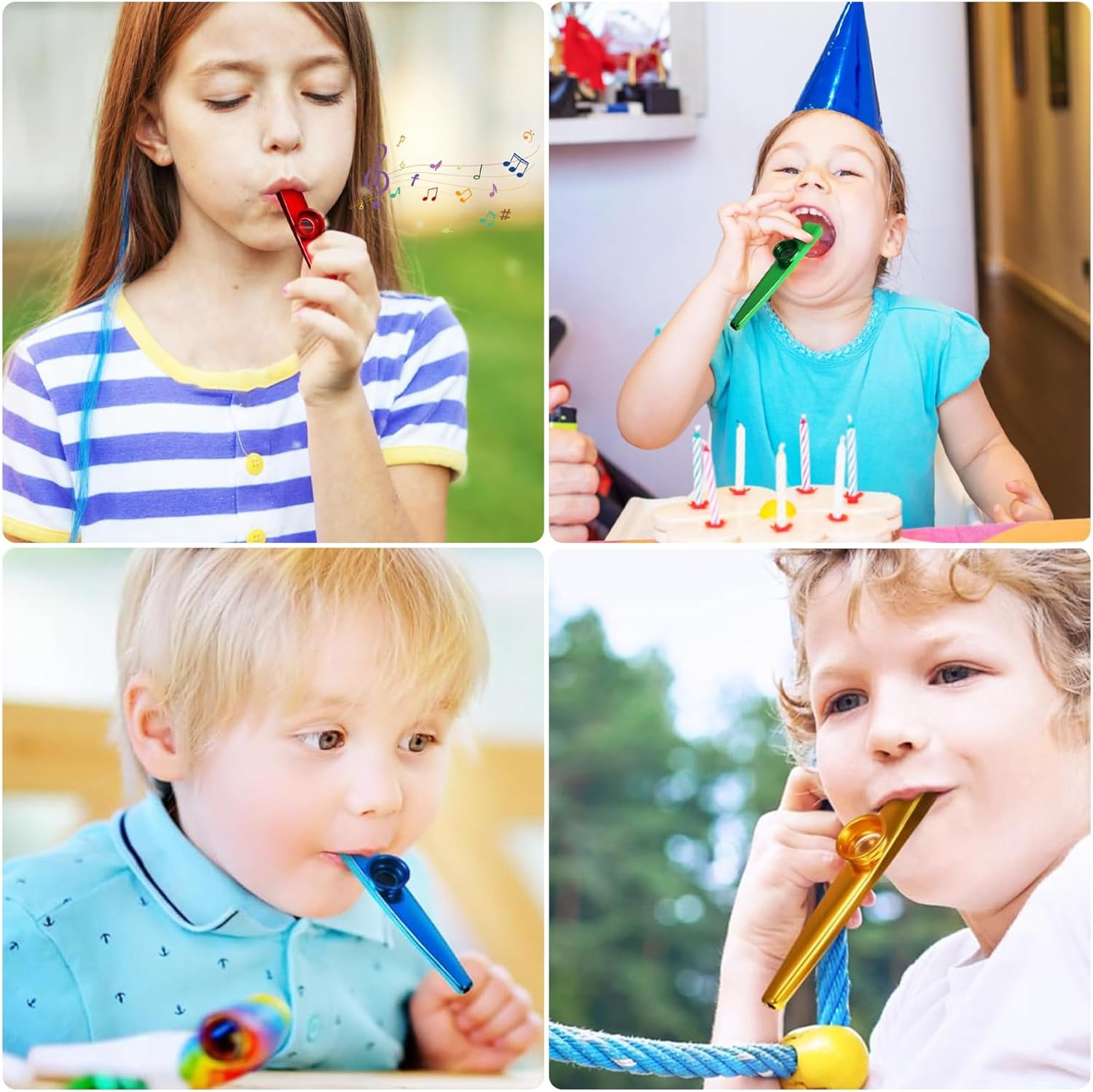 Pack of 6 Kazoo Instruments, Kazoos, Metal Kazoos, Suitable for Children, Adults and Music Beginners, Children'S Party Favours Gifts image number 5