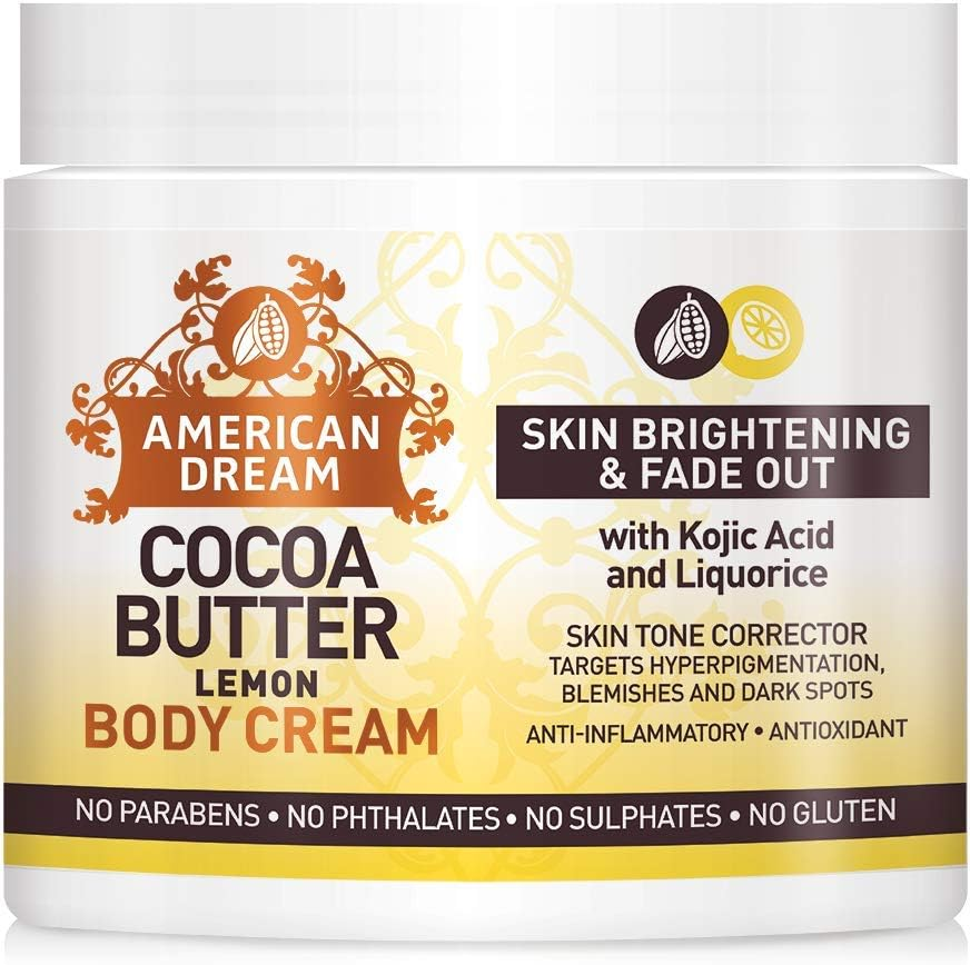 American Dream Lemon Cocoa Butter Cream for Skin Whitening and Fading 16 Oz image number 4