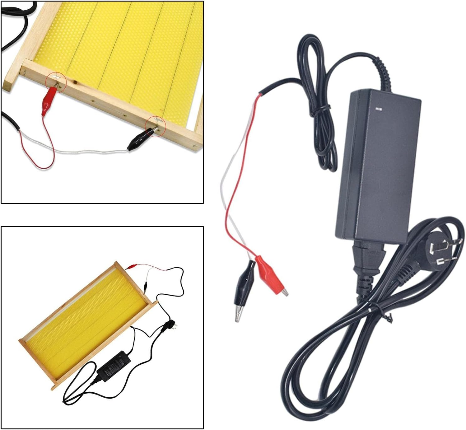 Electric Embedder Heating Box Wax Foundation Embedder 220V 12V 4A Beekeeping for Equipment Beekeeper, AU Adapter image number 5
