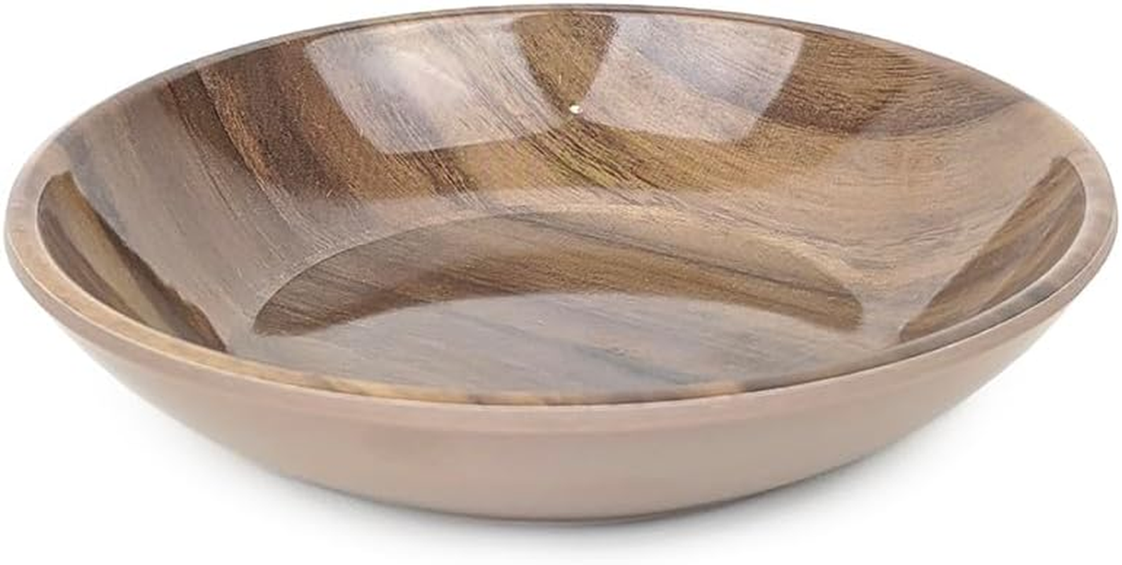 Cattitude Cat Saucer Melamine Acacia Wood, Wood - Cat Bowl, Gloss Finish, 100% Bpa-Free, Durable, Dishwasher-Safe, Non-Slip Base