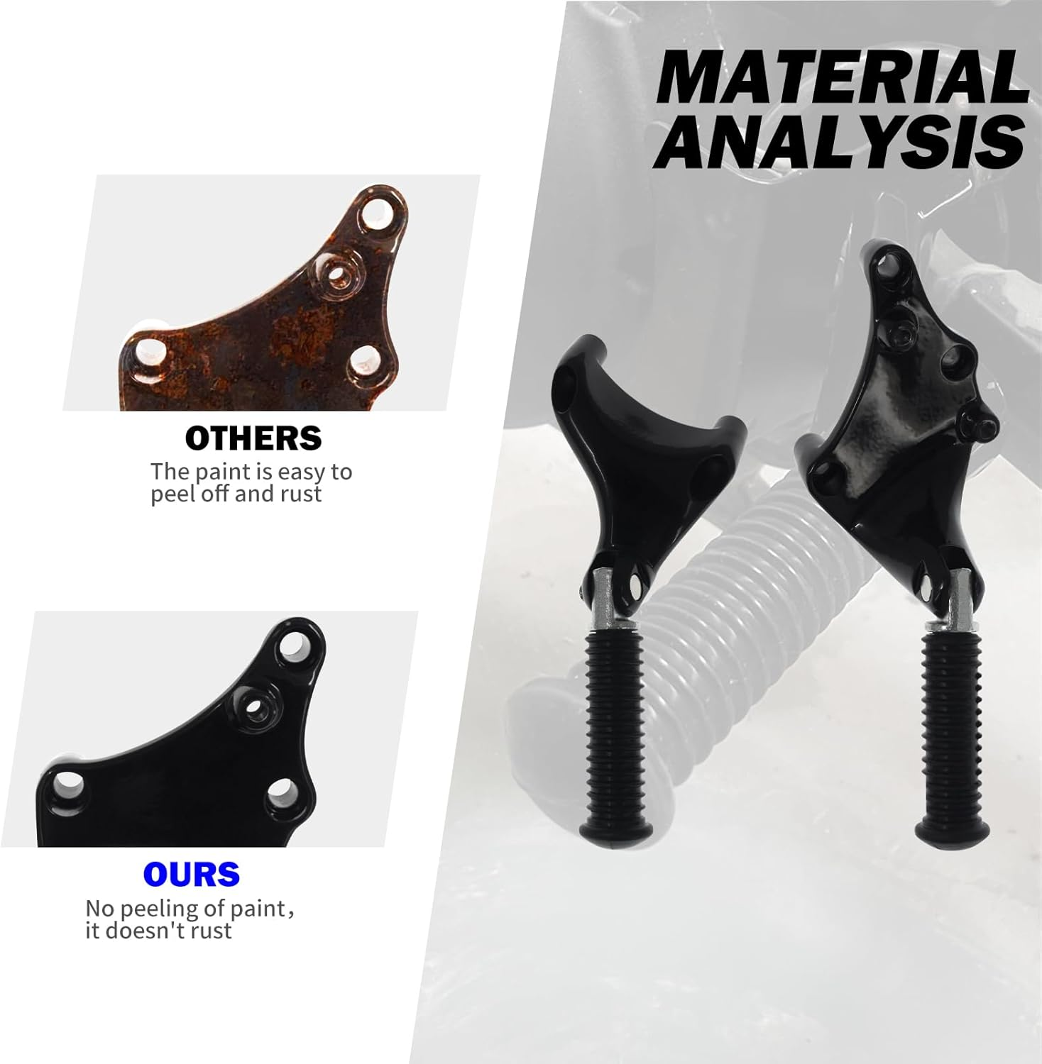 HDBUBALUS Motorcycle Rear Passenger Foot Pegs Footpegs Foot Rests Pedal & Mount for Harley Sportster Iron XL 883 1200 Forty Eight Seventy Two 2014 2015 2016 image number 1