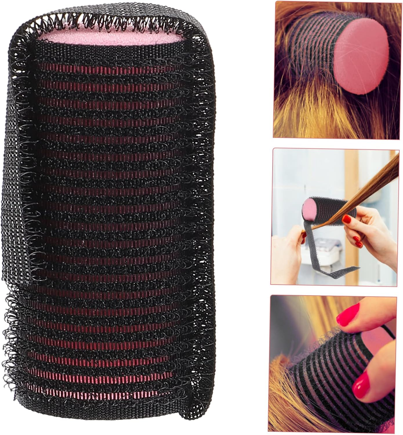 HONMEET 6Pcs Sponge Hair Rollers Self-Adhesive Sleep Rollers Heatless Fringe Curler Curlers for Hair Styling Random Color image number 3