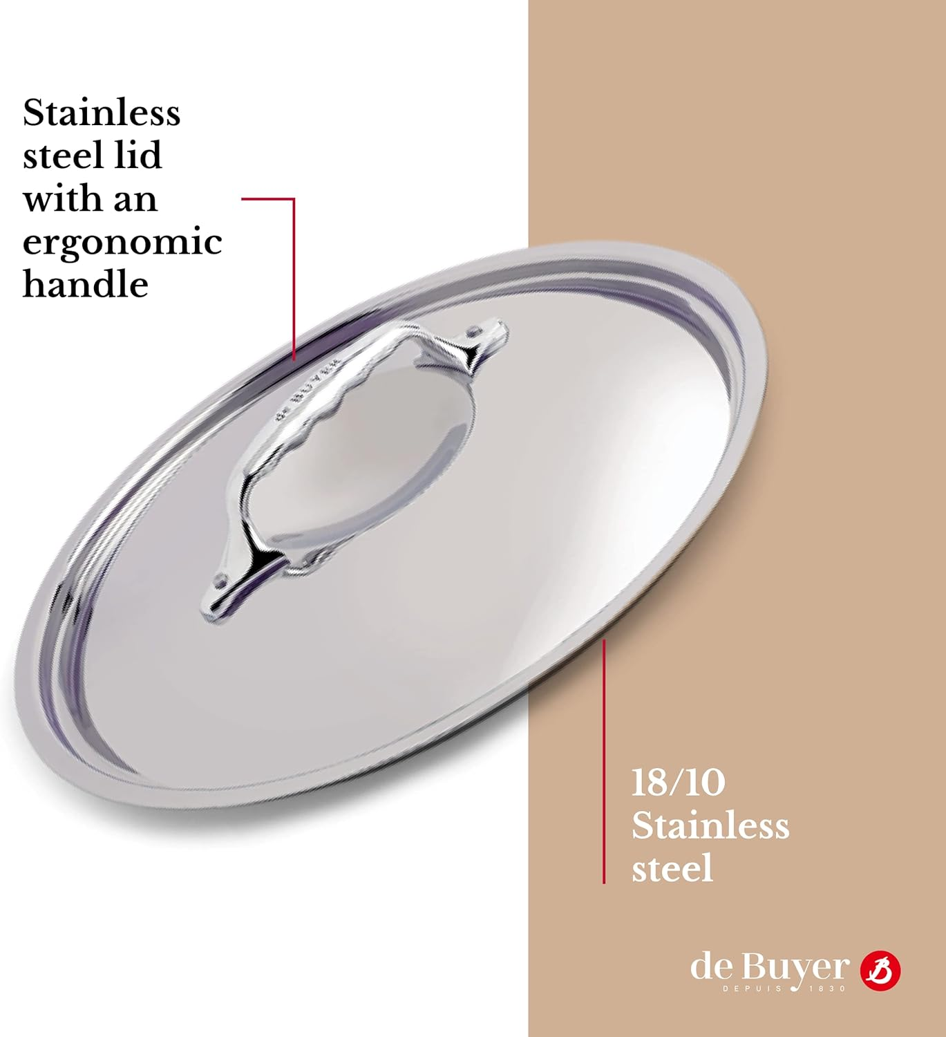 Prima Matera round Stainless Steel Lid 5.5-Inch image number 4