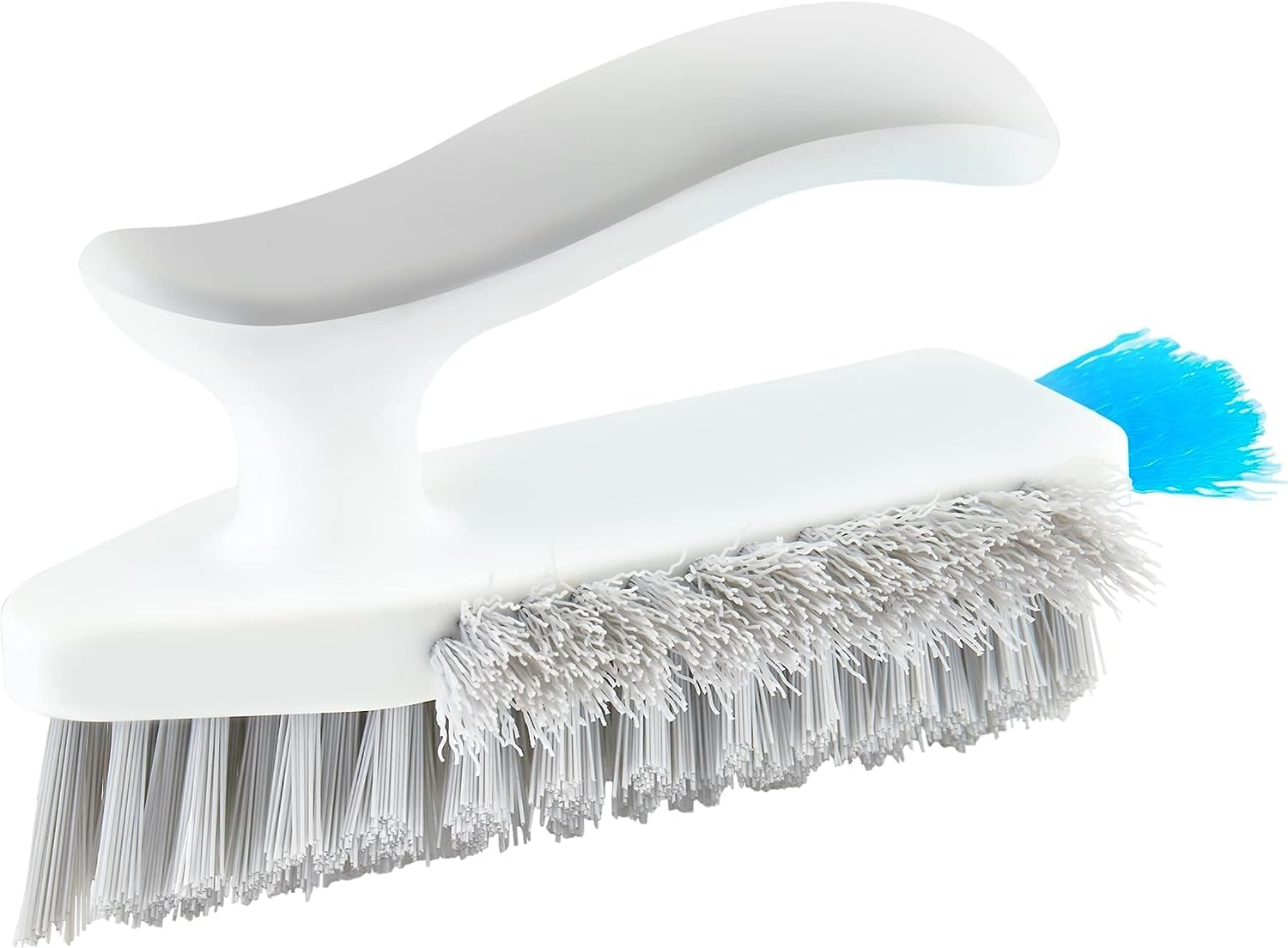 Cleaning Brushes, 4-In-1 Floor Scrub Brush with Squeegee V-Shape Gap Scrub Brush Tile Grout Cleaner Brush Corner Crevice Scrubber Baseboards Brush Tool Groove Brush Multi-Purpose Scrubbing Tools