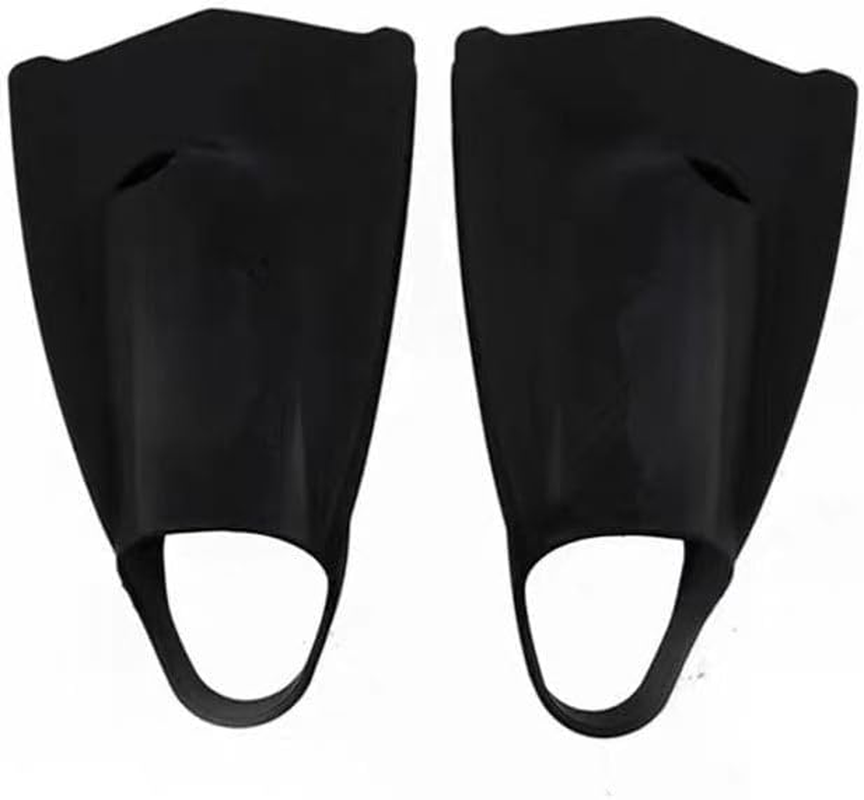 Swim Fins, Kids Youth Adults Swim Flippers for Lap Swimming, Silicone Short Blade Flippers Left/Right Custom Design, US Sizes 6.5-10.5 (S)