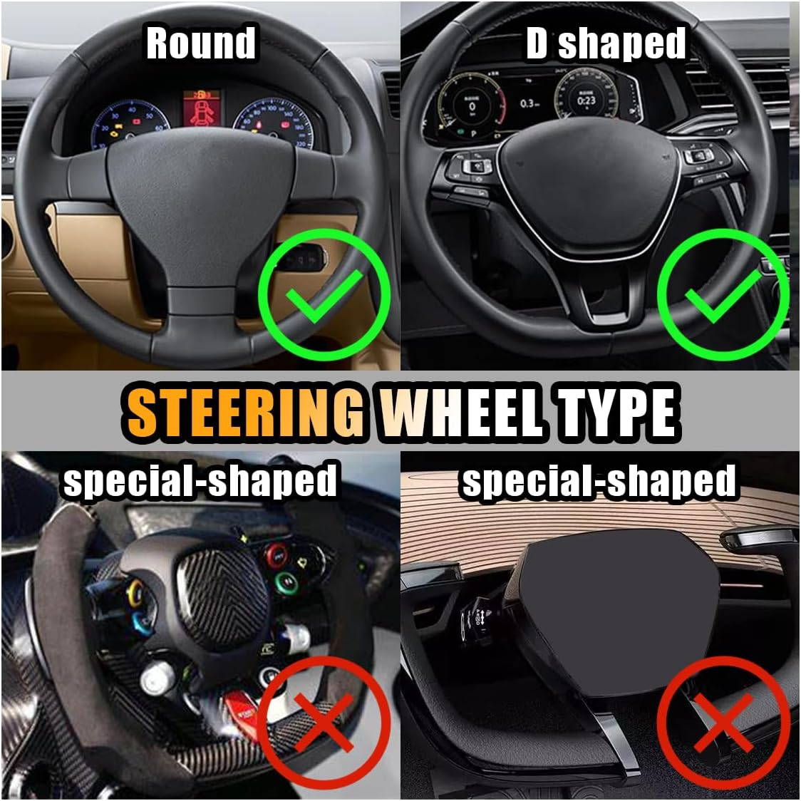 Bling Soft Leather Steering Wheel Cover, 15 Inch Colorful Rhinestones Auto Elastic Protector with Crystal Diamond for Women Girls, Car Accessories for Most Cars, Suvs (Blue) image number 1