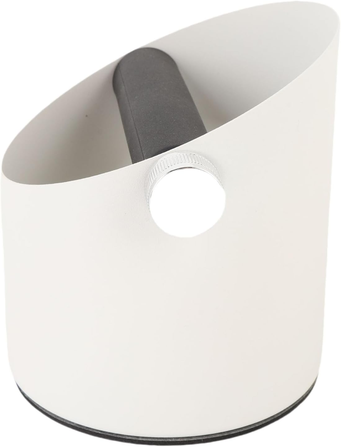 Generic Coffee Knock Box, 5.3 X 5.9In Carbon Steel Espresso Grounds Container with Removable Knock Bar for Home Cafe Use (Black)