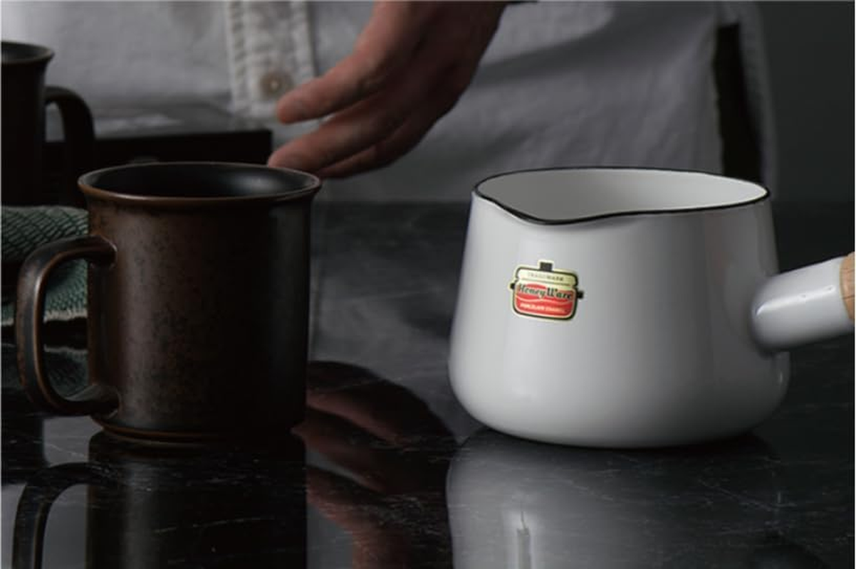 Fuji Hollow Painted Milk Pan, Smoke Blue, 4.7 Inches (12 Cm), Solid SD-12M SB image number 1