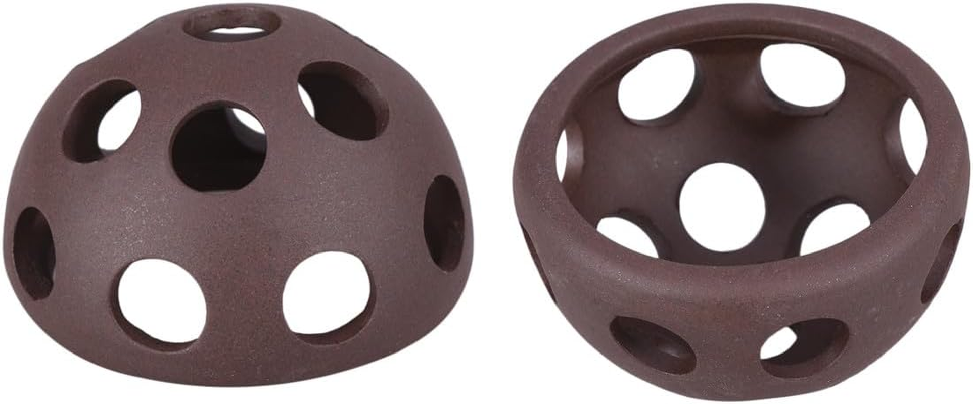 Homoyoyo 2 Pcs Porous Ceramic Shrimp Breeding Pots for Aquarium, Small Hemisphere Shrimp Nest Set for Freshwater Fish Tank Hides and Aquatic Pets image number 1