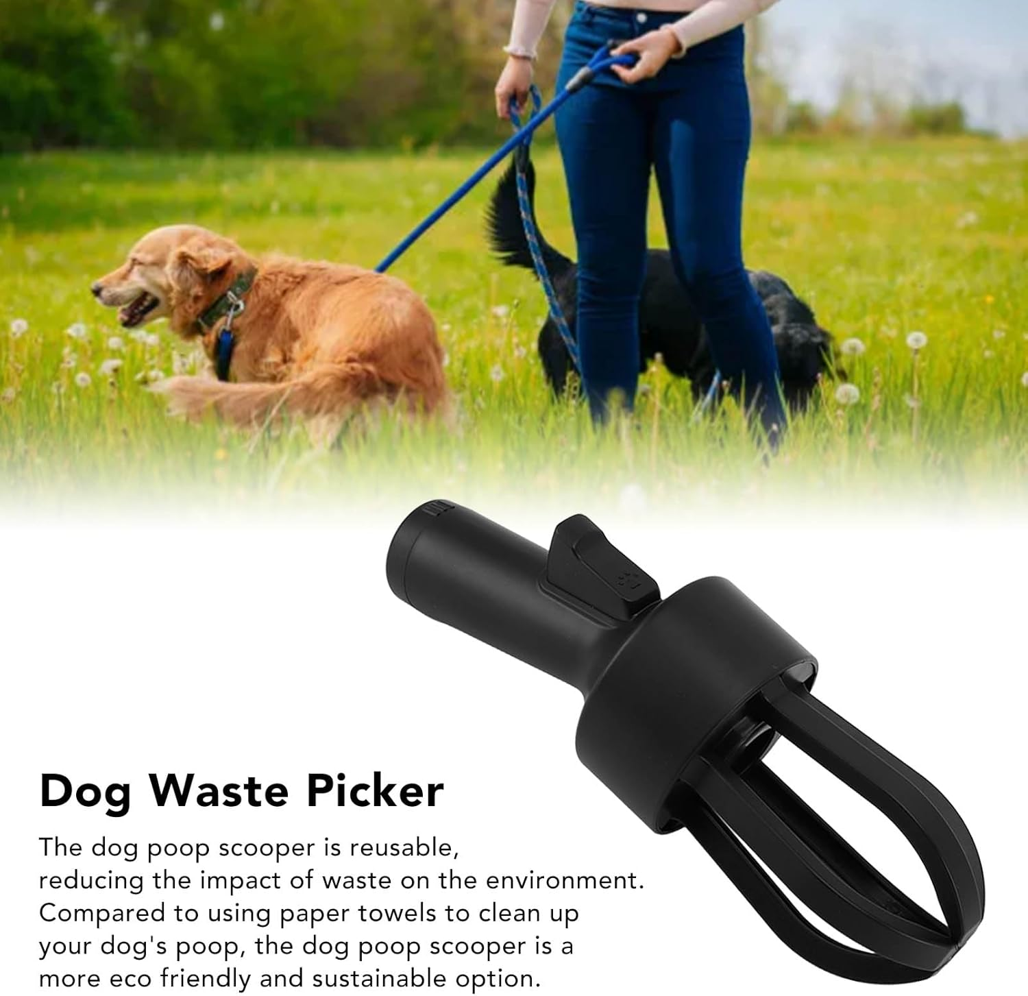 Dog Poop Scooper Portable Plastic Dog Waste Picker for Outdoor Walking a Dog image number 3