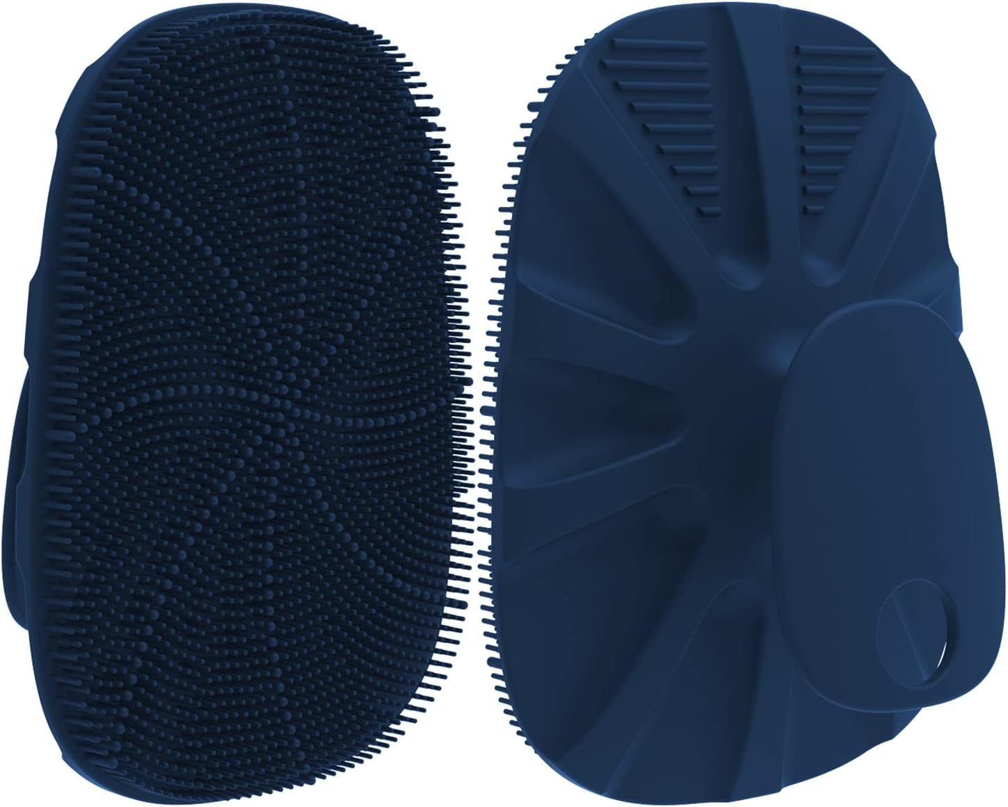 Hieerbus Silicone Body Scrubber Shower Bath Brush for Men Women Nourishing, Cleaning & Exfoliating - No-Slip Handle,Lather Well, Long Lasting, Easy to Clean & More Hygienic Loofah,1 Pack,Black