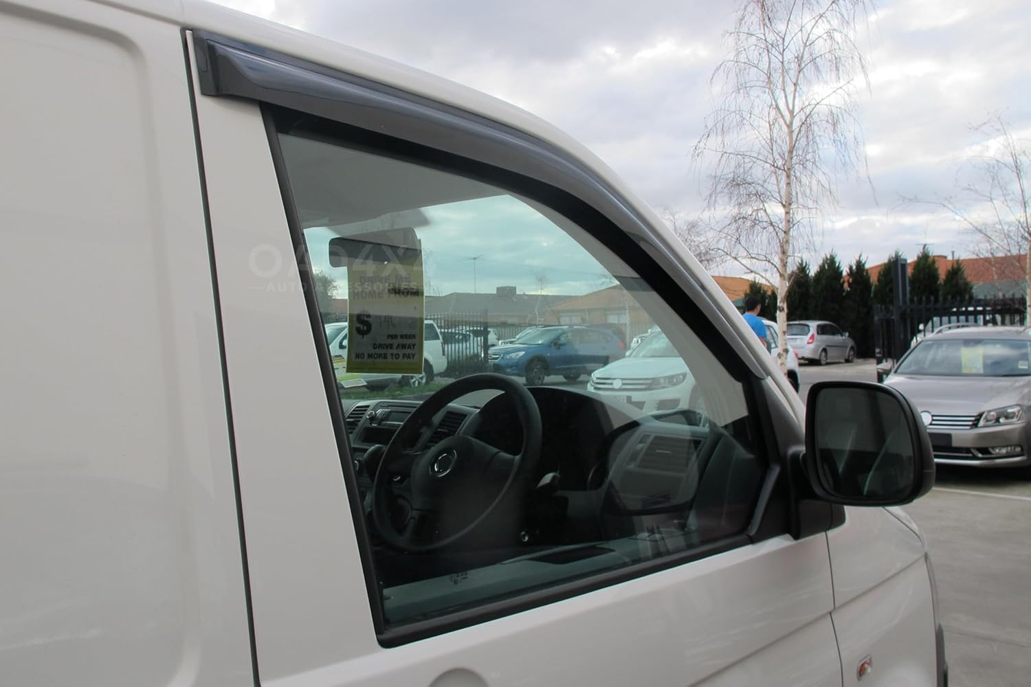 OAD4X4 Weathershields Compatible with Volkswagen Multivan/Transporter T6.1 2020-Onwards, Weather Shields Window Visors Wind Deflectors Sun Rain Guard 2PCS Set image number 5