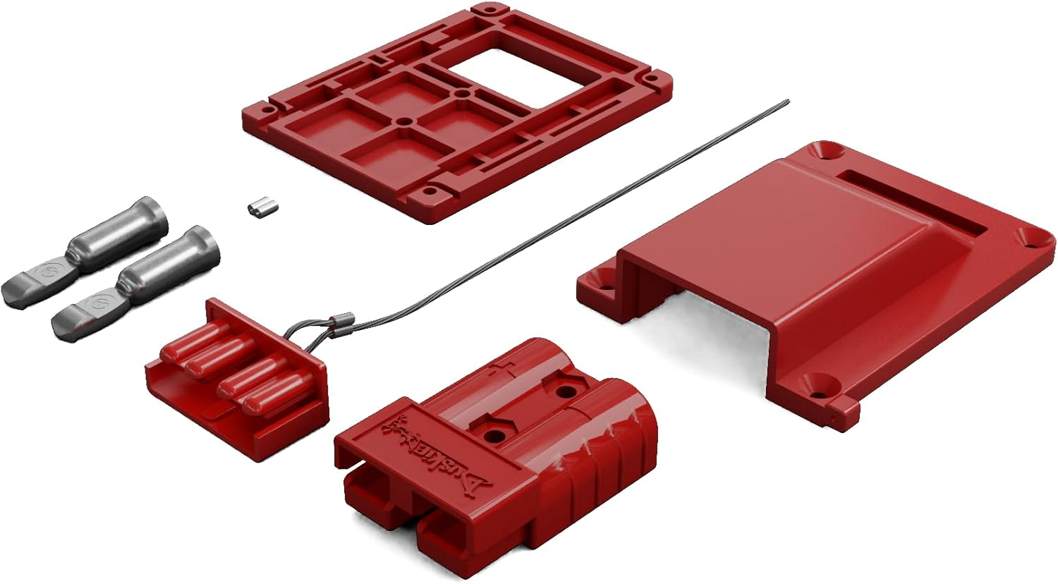 Surface Mount Solar Connector Cowl Kit, 50A (Silver (Billet Aluminium))
