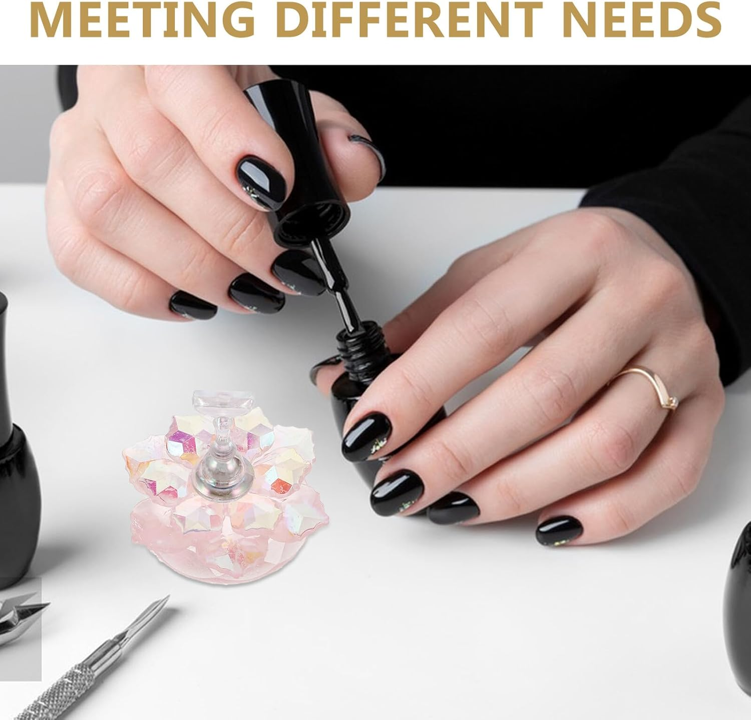 MOBUTOFU Nail Practice Holder Stable Magnetic Nail Stand for Beginners and Professionals Display for Smooth Decoration