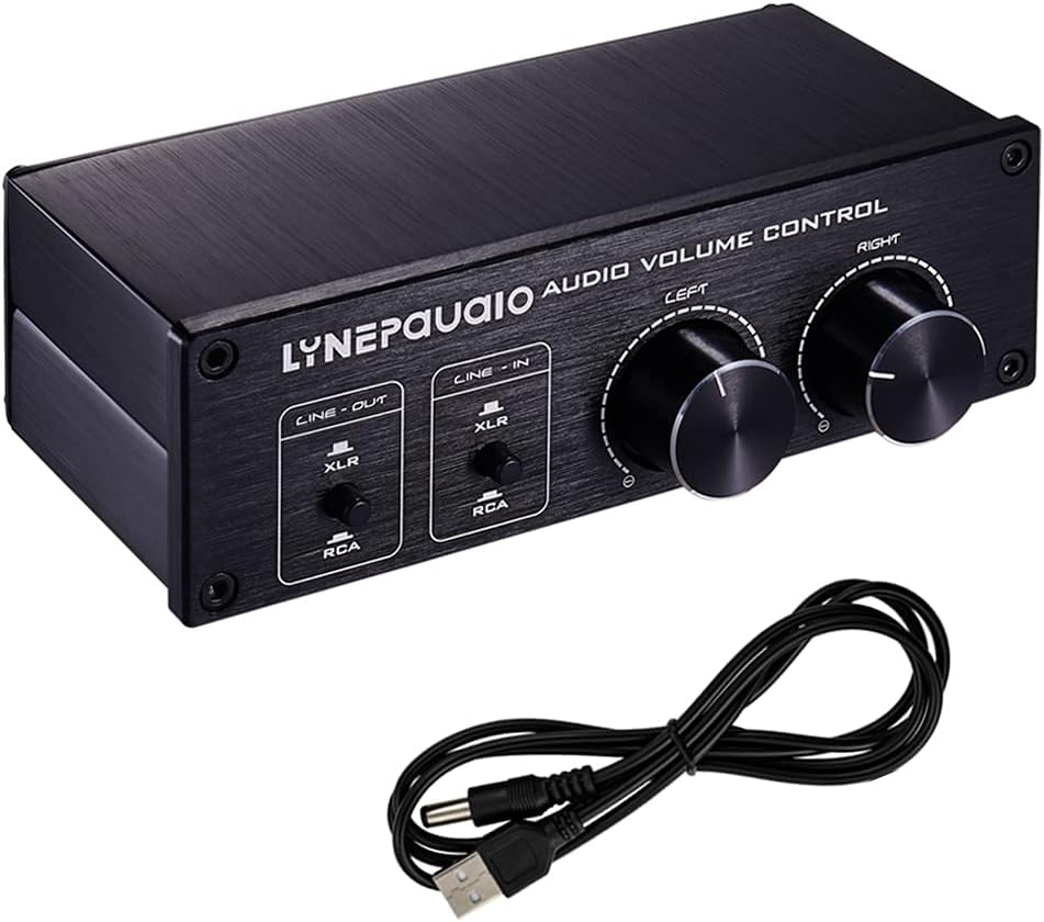 HIKOAN Passive Audio Volume Controller with Fully-Balanced & Single-Ended Mode XLR & RCA Interface for Home Stereo System Pre-Amplifier Speaker image number 1