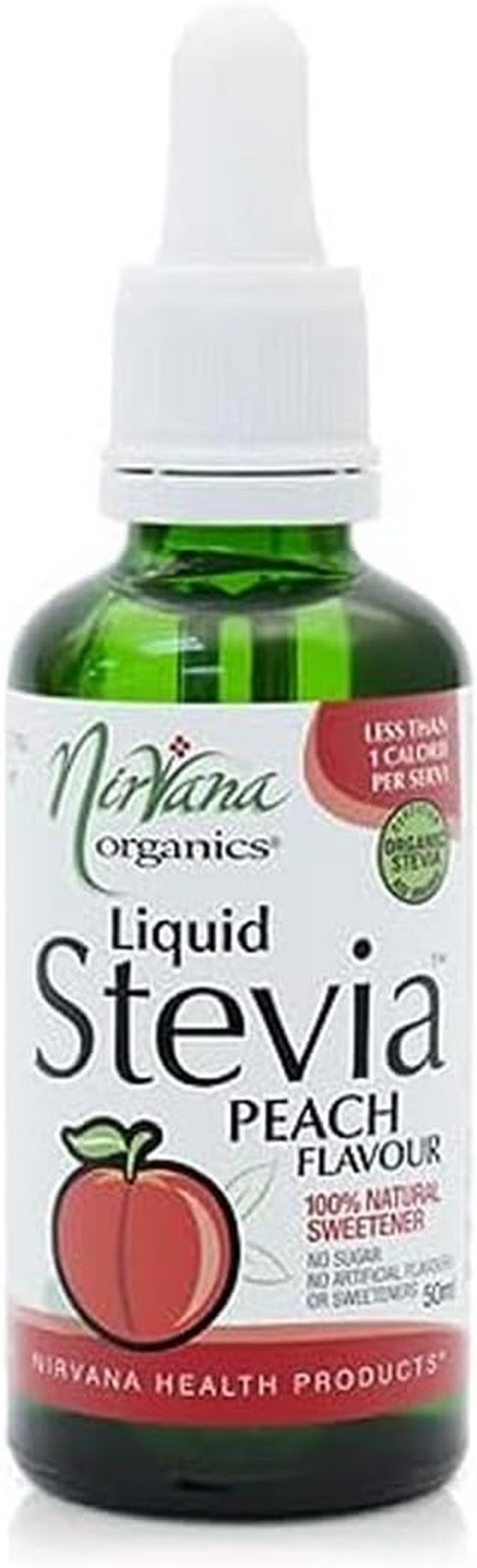 Nirvana Organics Peach Flavour Stevia Liquid 50 Ml