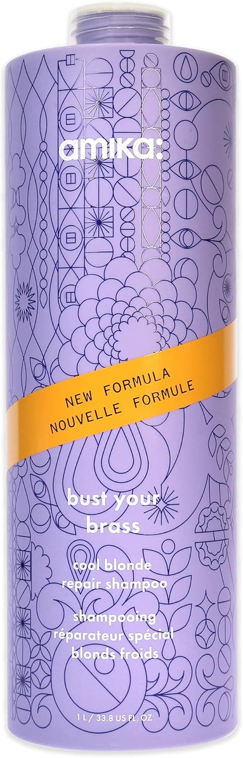 Amika Bust Your Brass Cool Blonde Shampoo by Amika for Unisex - 33.8 Oz Shampoo image number 5