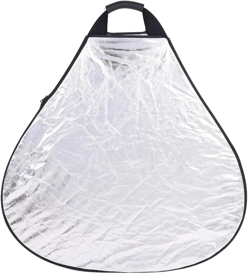 REFLEX CAMERA 5-In-1 Triangle Photography Reflector 30Cm (11.8In) | Gold Silver White Transparent Black | Single-Hand Grip | Portable Durable Light Reflector with Carrying Case (80Cm (31.5In)) image number 1