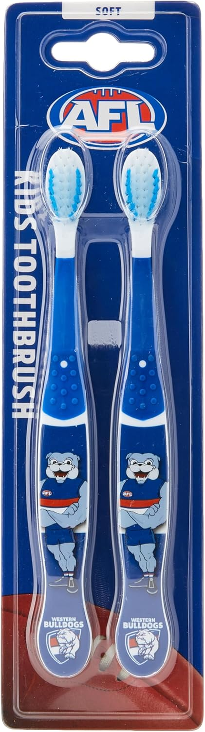 AFL Kids Western Bulldogs Mascot Toothbrush (Pack of 2)