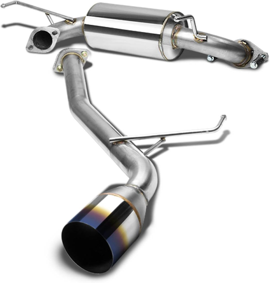 DNA Motoring CBE-TC00-BT round Burnt CBETC00BT Catback Exhaust System [For 00-04 Celica GTS 1.8L]