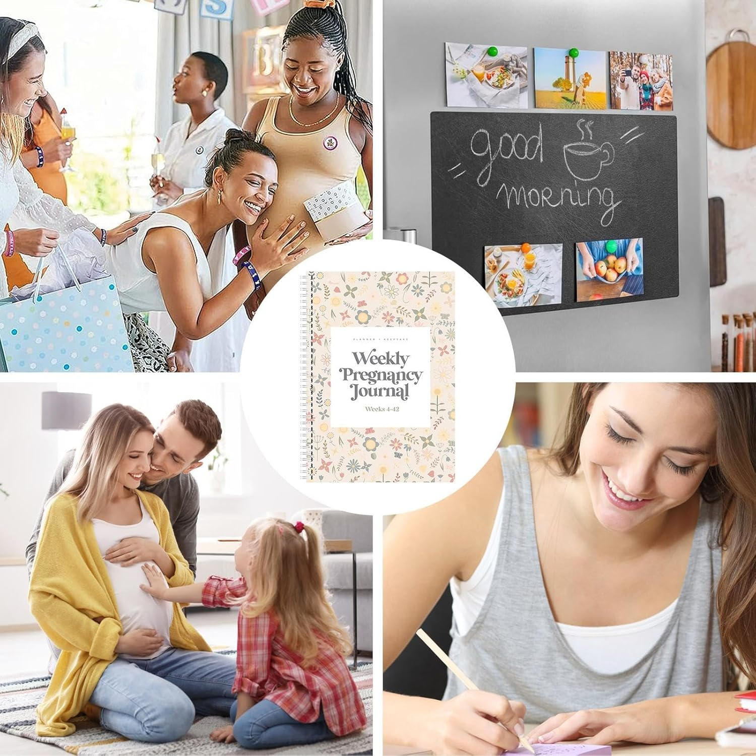 Maternity Journal | Calendar for Pregnancy Planner | 8.3X11.2 Inches Pregnancy Journal Book Planner Expecting Mom Must-Haves Weekly Organizer to Track Milestones for Moms image number 6