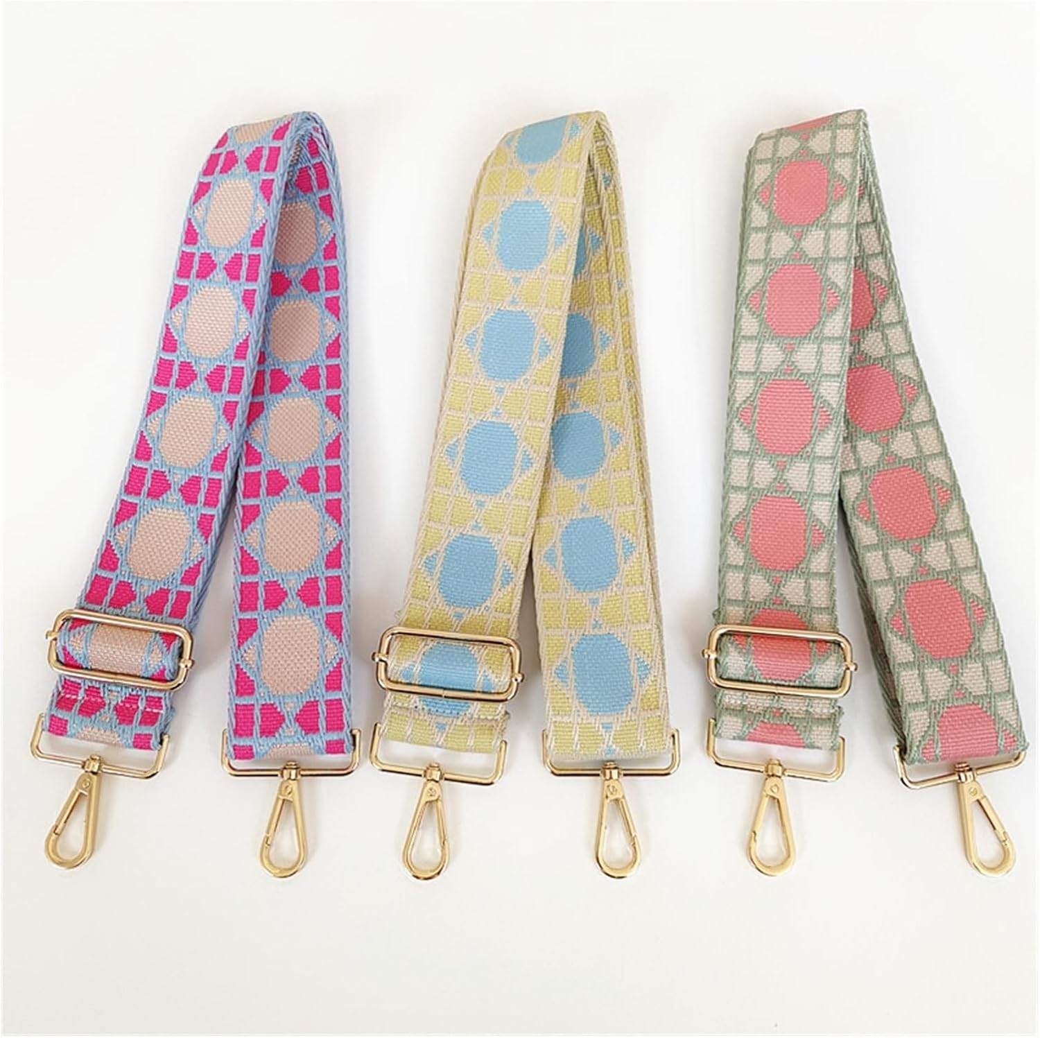 Shoulder Strap Women Bag Straps Shoulder Crossbody Bag, Width 5CM Adjustable Straps, Removable Part Accessories Crossbody Handbag Replacement Strap (Color : B65 Gold Hardware) image number 3