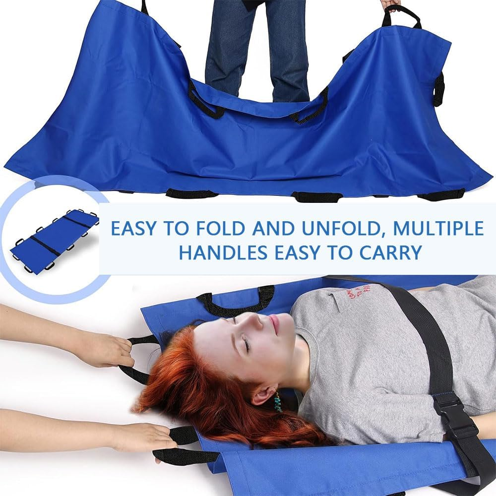 Portable Transport Stretcher with 12 Handles &ndash; Lightweight Emergency Patient Mover for Animals & Humans, Foldable Casualty Evacuation Stretcher for Travel, EMS, Home, Clinic Use image number 4