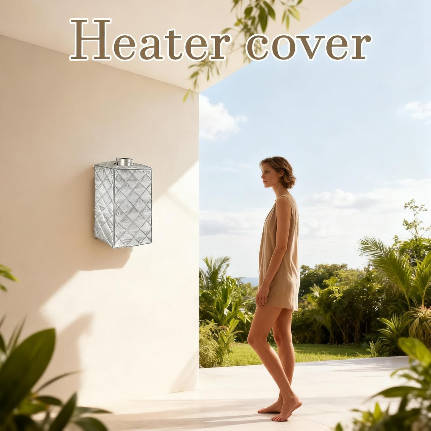 Hot Water Heater Cover - Thickened Enclosure Protective - Water Heater Protective Cover,For Winter Fall Rain Dust Leaves Indoor Patio Poolside Restaurant Wedding image number 3