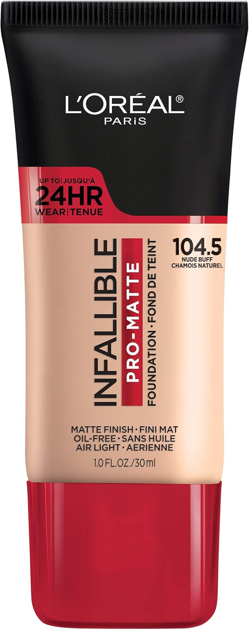 L'Oreal Paris Cosmetics Makeup Infallible Pro-Matte Liquid Longwear Foundation, True Porcelain, 1 Fl Oz.
