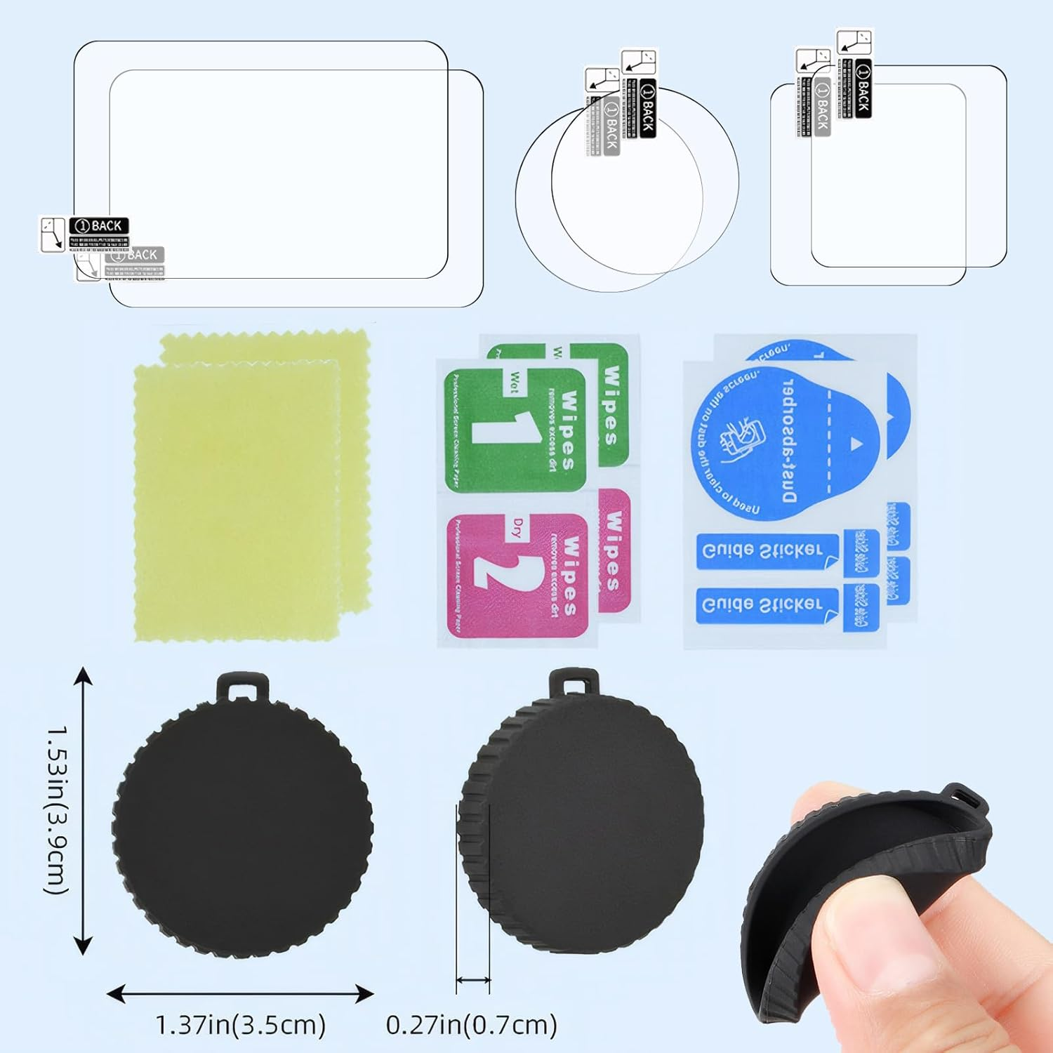 Ertlutw Screen Protector for DJI Osmo Action5 Pro, Includes 2 Lens Silicone Covers, Tempered Glass Screen Protector for DJI Action 5 Pro Accessories, Ultra HD, 9H Hardness, Scratch-Resistant, Pack Of image number 6