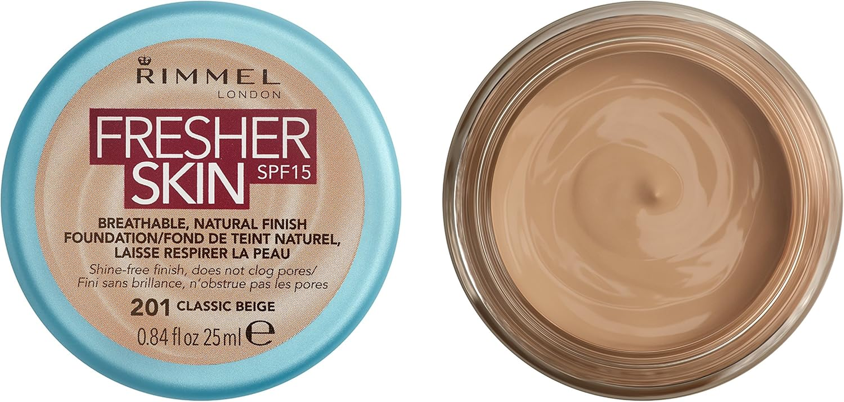 Rimmel Fresher Skin SPF15 Foundation 25Ml #201 Classic Beige image number 3