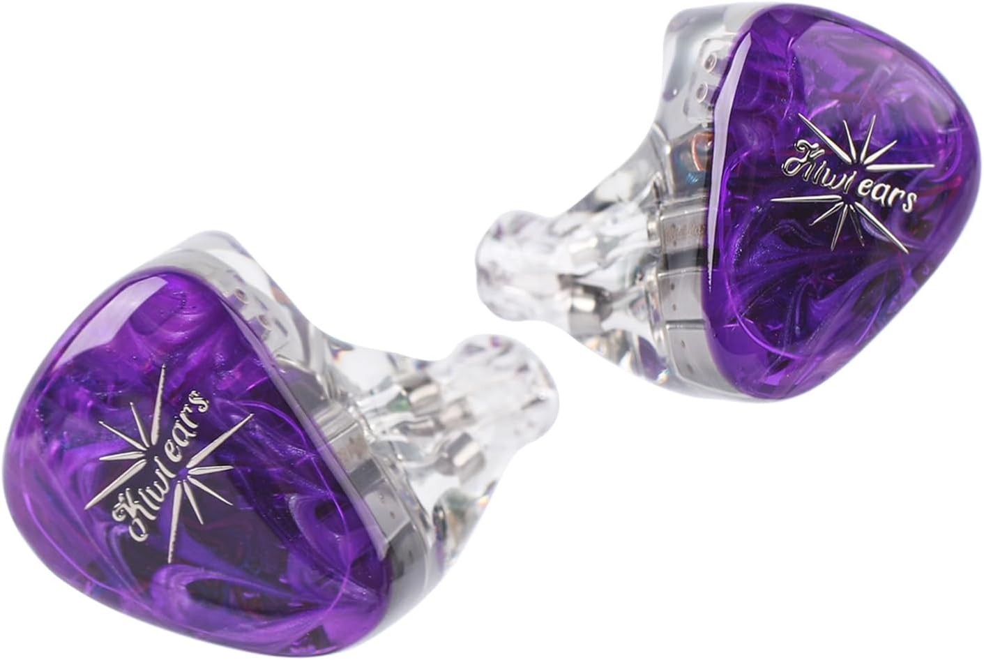 Linsoul Kiwi Ears Orchestra Lite Performance Custom 8BA In-Ear Monitor IEM with Detachable 4-Core 7N Oxygen-Free Copper OFC Cable, Handcrafts Faceplate for Audiophile Studio Musician (Purple) - Blue image number 6