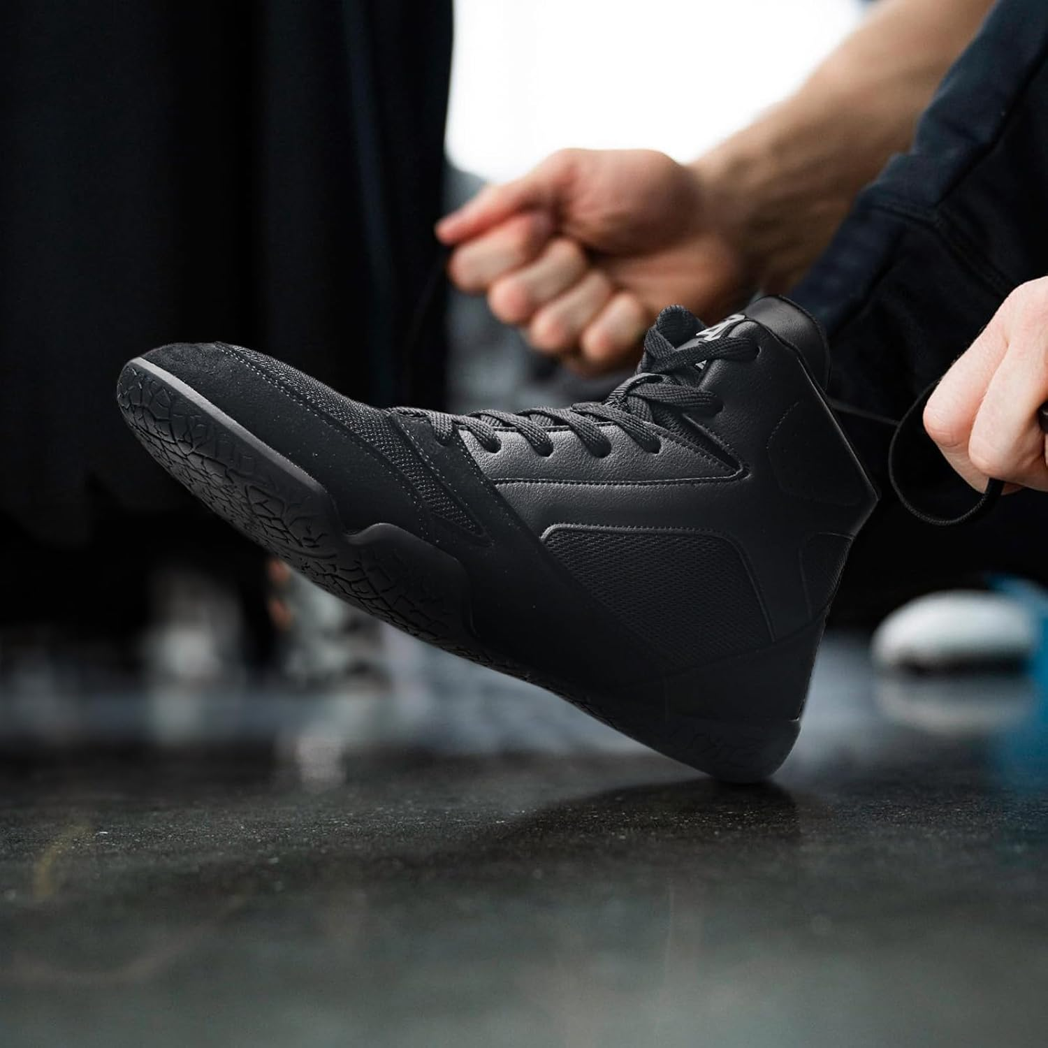 ZVC Wrestling Shoes Men Boxing Shoes for Fighting Shoes Powerlifting Bodybuilding Boots Footwear image number 5