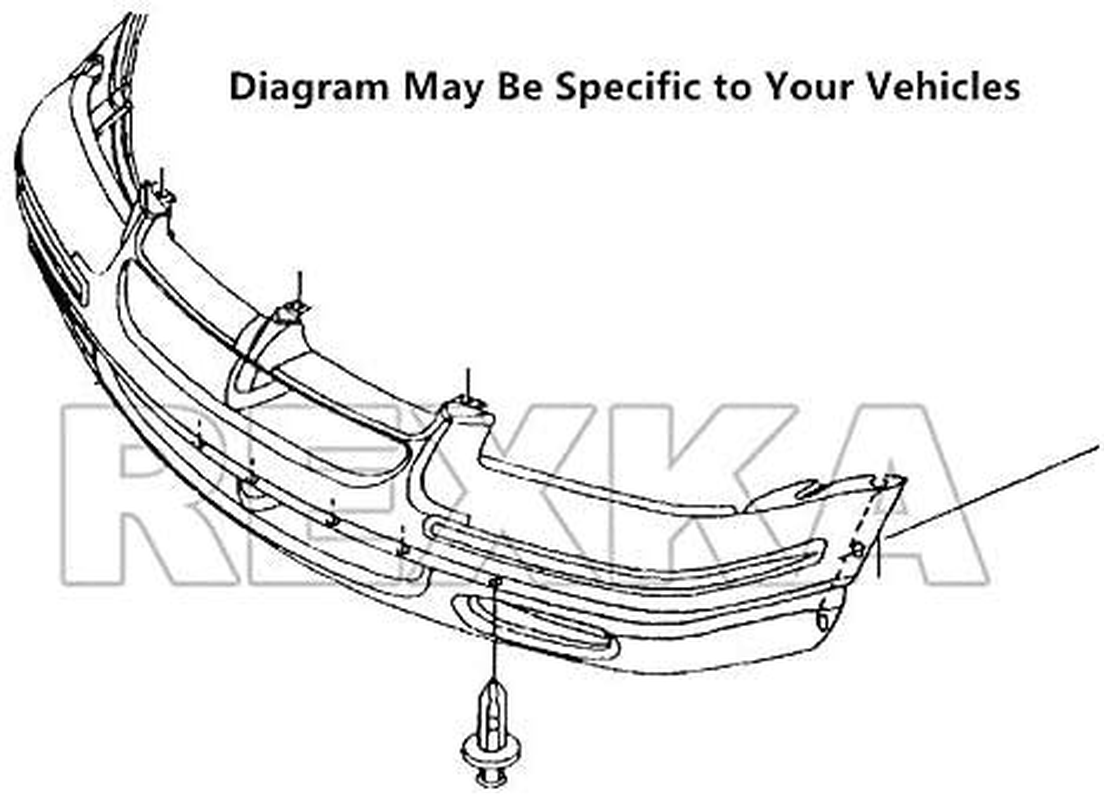 Rexka 20Pcs Bumper Cover Retainer Clips 12Mm Push Pin Compatible with Chrysler 6502625 07-18 Jeep Wrangler & Wrangler Unlimited JK Dodge Dakota Durango Ram 1500 2500 3500 4500 5500 GM 10140480 image number 2