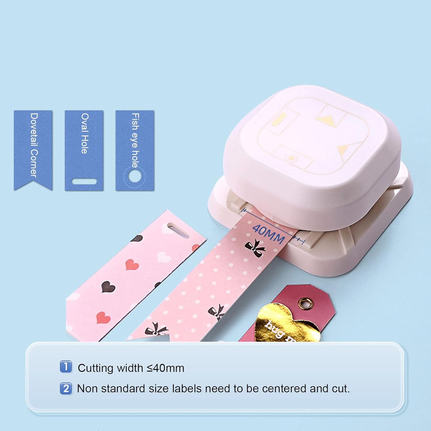 Corner Punch, 3-In-1 Hole Punch and Cutter for Paper Crafts, Scrapbooking, DIY Projects with Bottom Storage for Cleanup, ABS Material, Suitable For image number 4