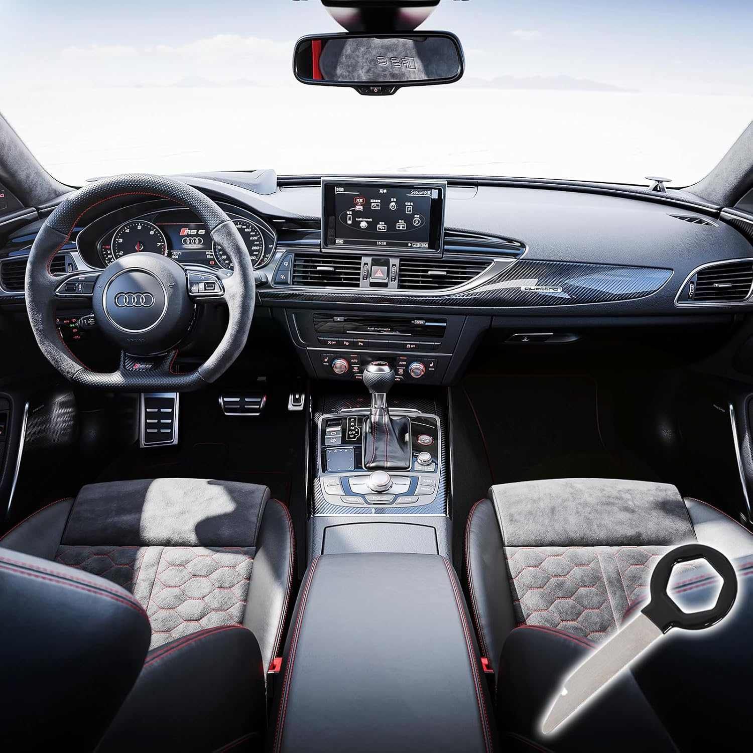 Radio Removal Tool 4 Pieces Key Din Release Key Set, Stainless Steel Car Cd Dvd Host Key Removal Tool, Easy to Hold, for Audi Mercedes Volkwagen Vw Ford Car Stereo Radio Key image number 6