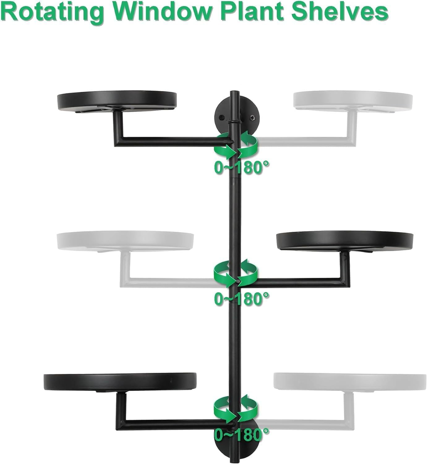 3-Tier Metal Plant Stand for Indoor and Outdoor, High Corner Pot Stand, Display Shelves for Patio, Living Room, Balcony, Office, Stepped Plant Table (Black) image number 3