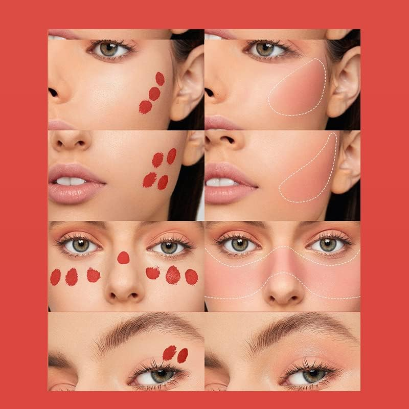 Liquid Blush Wand, Cream Liquid Blush with Cushion Applicator for Cheeks Tint, Long-Wearing Makeup,Natural-Looking, Glow Dewy Finish, Weightless Blendable Liquid Blush Stick (104 Cheery) - 103 Rosa image number 3