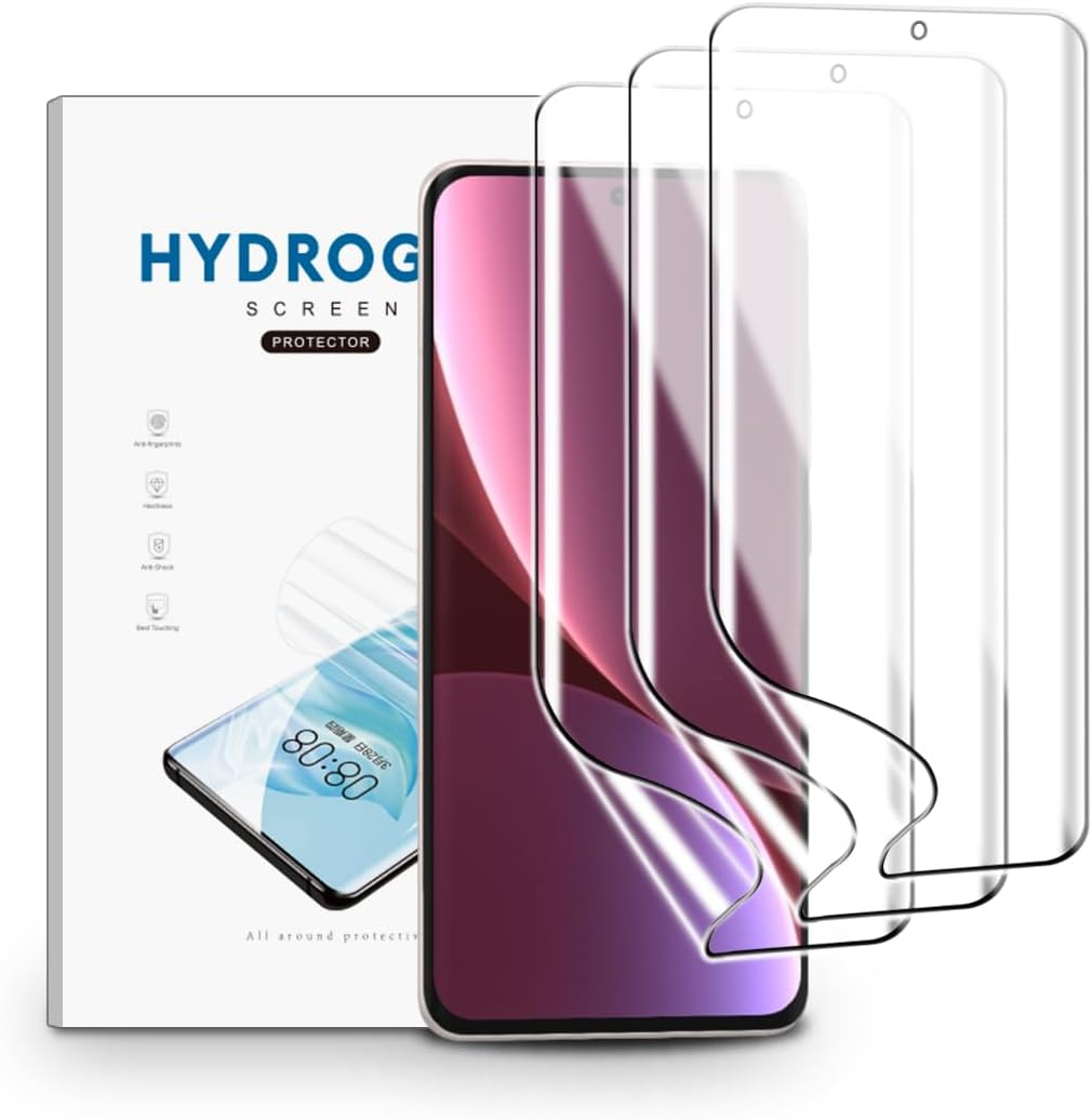 Nvskvd Screen Protector for Xiaomi 12 / Xiaomi 12X, Pack of 3 TPU Screen Protectors, Clear HD Soft Hydrogel Film, Transparent TPU Hydrogel Film Screen Protector image number 3