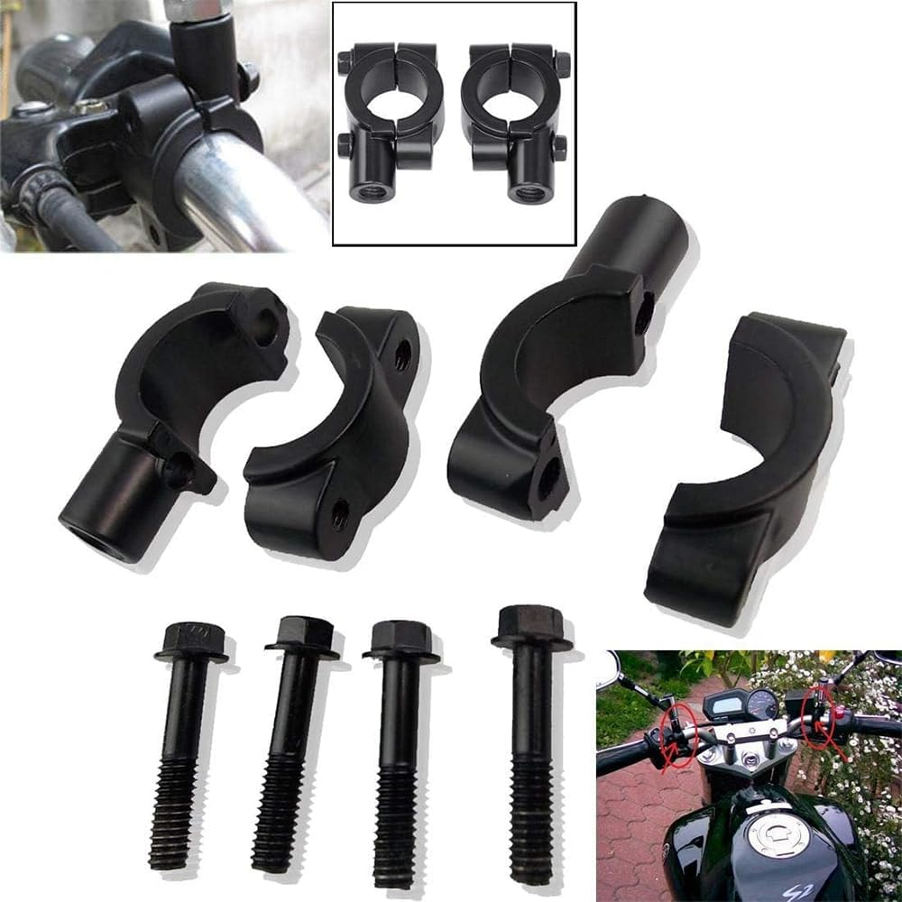 2 PCS Motorcycle Mirrors Bracket Holder,Handlebar Mount for Motorcycle Rear View Mirrors,7/8" 8Mm Motorbike Handlebar Holder Clamp Adaptor,For Motorcycle Side Mirror Adaptor image number 4